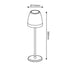 ^LED SMD TABLE BATTERY LUMINAIRE 2W 150LM 38° 3.000K DARK GREY CRI80 IP54