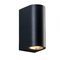 GU10 WALL LUMINAIRE 230V AC SAND BLACK IP65 MAX.2X35W LG2202GU10B