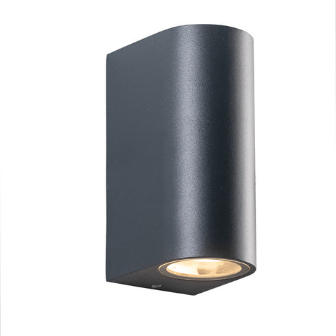 GU10 WALL LUMINAIRE 230V AC DARK GREY IP65 MAX.2X35W LG2202GU10G