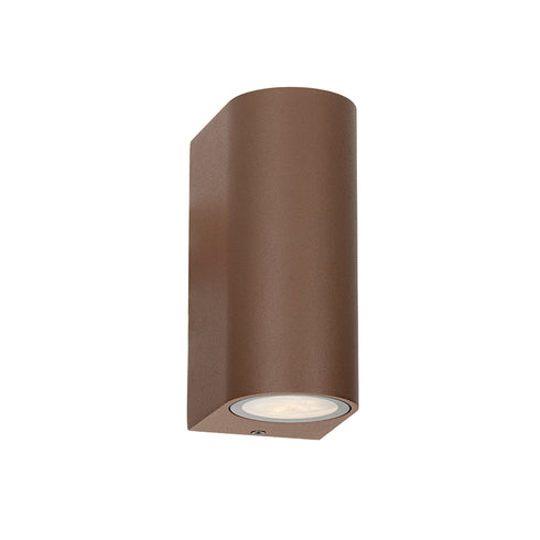 GU10 WALL LUMINAIRE 230V AC RUSTY IP65 MAX.2X35W LG2202GU10R