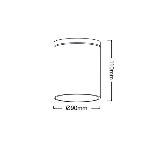 GU10 ROUND CEILING LUMINAIRE 230V AC GOLDEN BLACK IP65 GU10 MAX.35W LG2301GU10GB