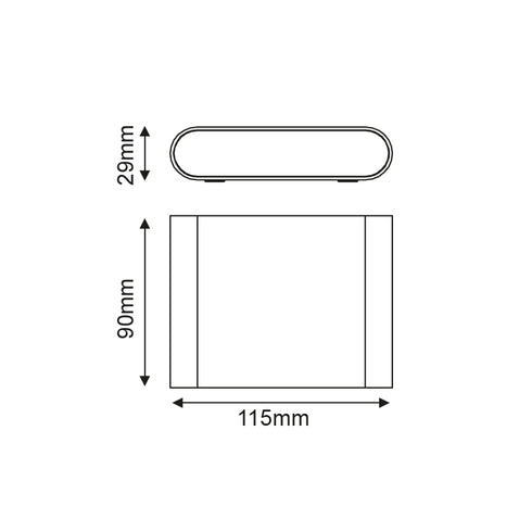 LED SMD WALL LUMINAIRE 7W 310LM 60° 230V AC 3.000K RUSTY CRI80 IP54 30.000HRS LG2631R