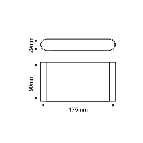 LED SMD WALL LUMINAIRE 11W 570LM 60° 230V AC 3.000K MATT WHITE CRI80 IP54 30.000HRS LG2632W