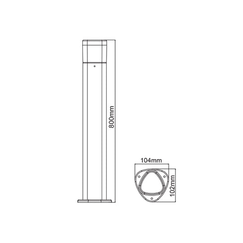 LED SMD POST LUMINAIRE 7W 410LM 340° 230V AC 3.000K DARK GREY CRI80 IP54 30.000HRS LG3703G-800