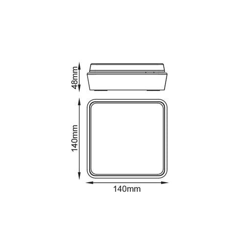 LED SMD WALL LUMINAIRE 12W 650LM 110° 230V AC 3.000K DARK GREY CRI80 IP54 30.000HRS LG5031