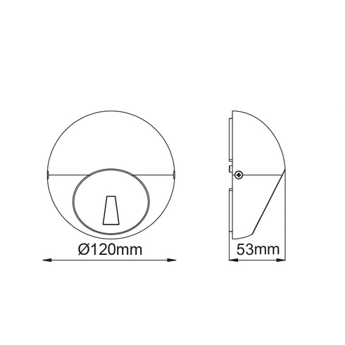 LED SMD WALL LUMINAIRE 4W 30LM 18° 230V AC 3.000K DARK GREY CRI80 IP65 30.000HRS LG5104G
