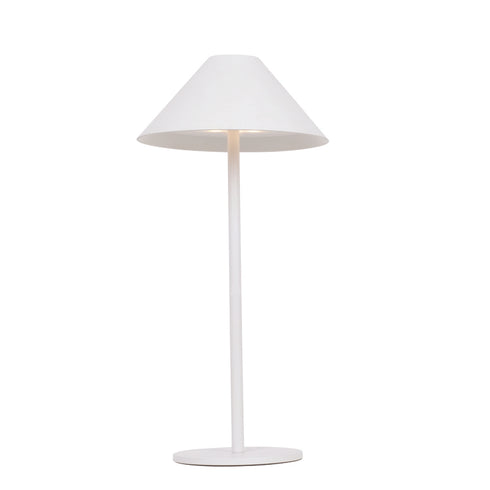^LED SMD TABLE BATTERY LUMINAIRE 3W 140LM 3.000K MATT WHITE 270° CRI80 IP54