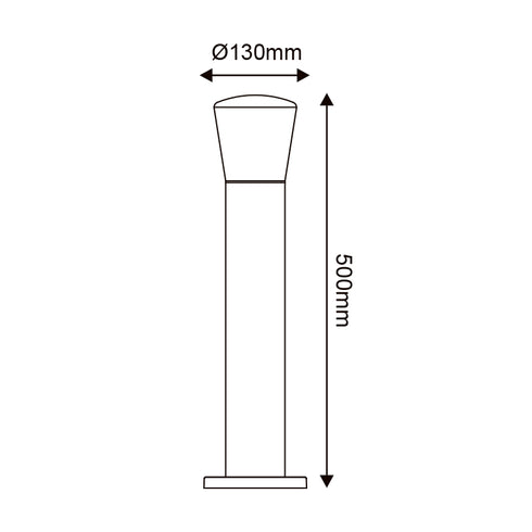 E27 POST LUMINAIRE 230V AC DARK GREY IP54 MAX.40W LG5951G-500