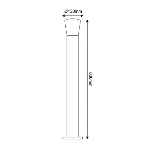 E27 POST LUMINAIRE 230V AC DARK GREY IP54 MAX.40W LG5951G-800