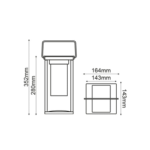 LED SMD TABLE BATTERY LUMINAIRE 3W 150LM 180° 3.000K DARK GREY CRI80 IP54 LG630G