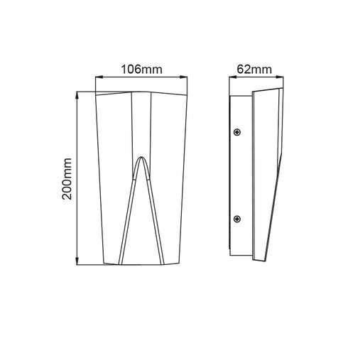 LED SMD WALL LUMINAIRE 11W 370LM 140° 230V AC 3.000K DARK GREY CRI80 IP65 30.000HRS LG7210G