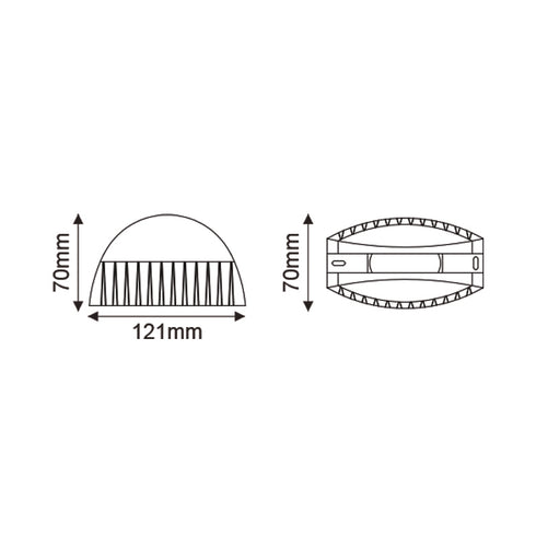 LED WINDOW VITRINE LUMINAIRE 9W 1050lm 110°x3° 230V AC 3000K MATT WHITE CRI80 IP65 40.000hrs LG8509W