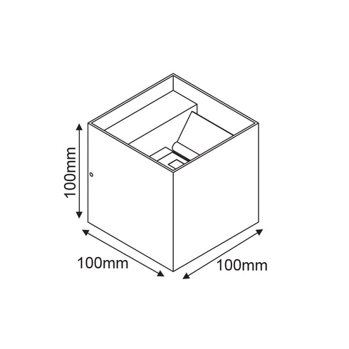 ^LED SMD WALL LUMINAIRE 10W 740LM 0-90° 230V AC 3.000K DARK GREY CRI80 IP54 30.000HRS