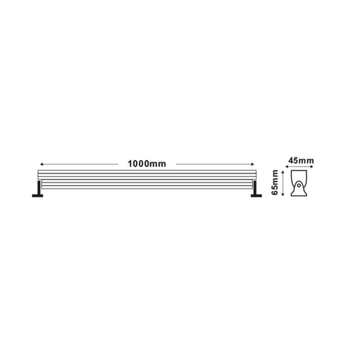 WALL WASHER CREE LED 24W 4000K 2.080Lm 30˚ 230V 1m IP65 LIAM2440