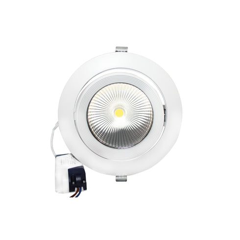 WHITE LED RECESSED MOVABLE LUMINAIRE 30W 3000K 60° 2400LM 230V Ra80 LINO3030