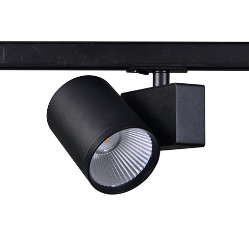 BLACK LED TRACK LUMINAIRE 40W 4000K 1-PHASE 38° 4200LM 230V AC Ra80 LISOR4040B2
