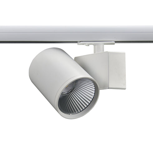 WHITE LED TRACK LUMINAIRE 40W 4000K 1-PHASE 38° 4200LM 230V AC Ra80 LISOR4040W2