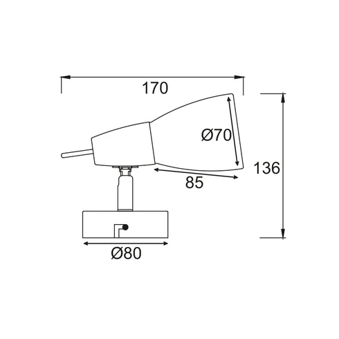 ΣΠΟΤ Ι ΓΥΑΛΙ ΜΠΡΟΝΖΕ 40W E14 KAMET MC542GAB