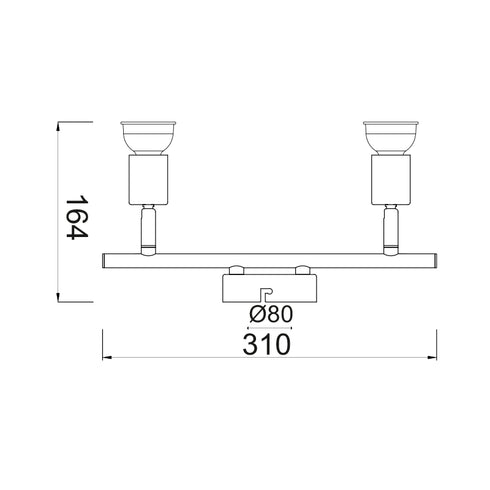 ΣΠΟΤ ΙΙ ΛΕΥΚΟ ΜΑΤ 2 Χ GU10 TRINITY MC634WH2
