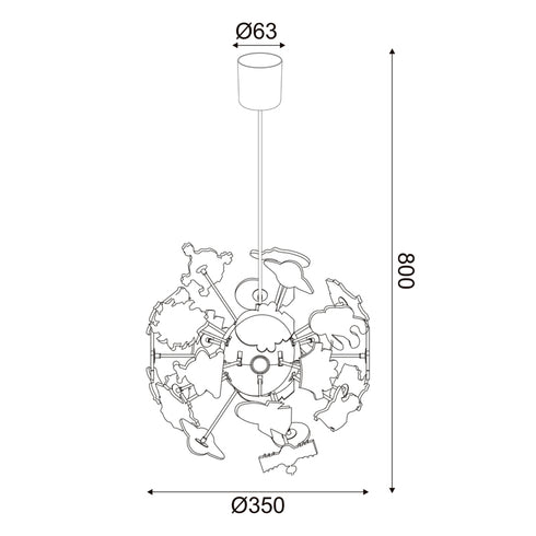 ΚΡΕΜΑΣΤΟ Φ/Σ 4ΧΕ14 ΠΑΙΔΙΚΟ ΔΙΑΣΤΗΜΑ Φ35ΧΗ80CM SPACE MD160224SP