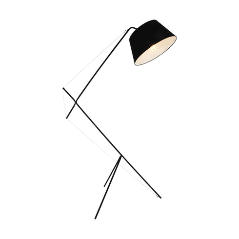 ΔΑΠΕΔΟΥ ΤΡΙΠΟΔΑΣ ΜΑΥΡΟ ΥΦΑΣΜΑΤΙΝΟ ΚΑΠΕΛΟ 1ΧΕ27 ANDALUSIA MF14429BK