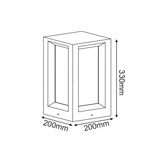ΦΩΤΙΣΤΙΚΟ ΚΗΠΟΥ 330MM IP65 2xE27 Max.7W ΜΑΥΡΟ ΤΣΙΜΕΝΤΟ & PC ΚΑΛΥΜΜΑ MK039B-330