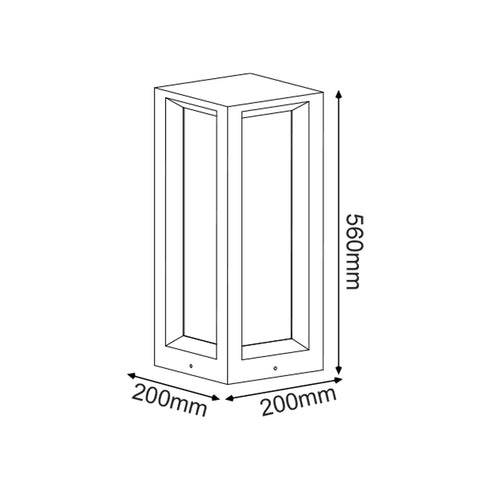 ΦΩΤΙΣΤΙΚΟ ΚΗΠΟΥ 560MM IP65 3xE27 Max.7W ΛΕΥΚΟ ΤΣΙΜΕΝΤΟ & PC ΚΑΛΥΜΜΑ MK039W-560