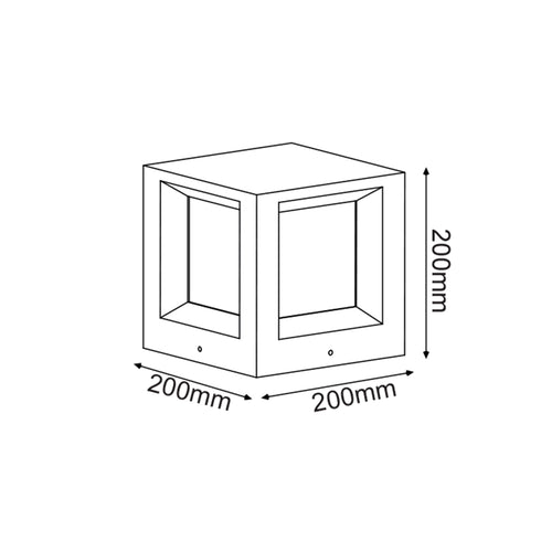 ΦΩΤΙΣΤΙΚΟ ΚΗΠΟΥ 200MM IP65 Ε27 Max.7W ΛΕΥΚΟ ΤΣΙΜΕΝΤΟ & PC ΚΑΛΥΜΜΑ MK041W-200