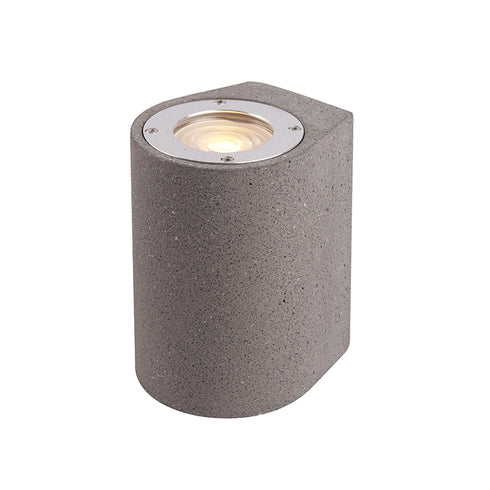 ΣΤΡΟΓΓΥΛΟ ΕΠΙΤΟΙΧΟ ΦΩΤΙΣΤΙΚΟ IP65 GU10 ΜΑΥΡΟ ΤΣΙΜΕΝΤΟ MK0521RB