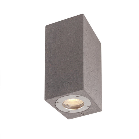 ΤΕΤΡΑΓΩΝΟ ΕΠΙΤΟΙΧΟ ΦΩΤΙΣΤΙΚΟ UP-DOWN IP65 2XGU10 ΜΑΥΡΟ ΤΣΙΜΕΝΤΟ MK0532SB