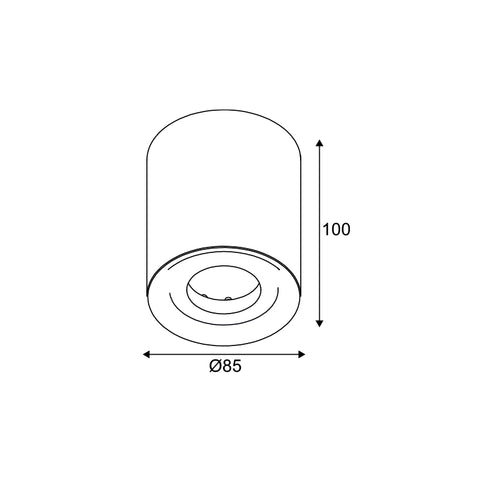 ΟΡΟΦΗΣ Φ/Σ 1ΧGU10 ΓΚΡΙ ΤΣΙΜΕΝΤΟ D8,5XH10CM MONTE MK141S10G