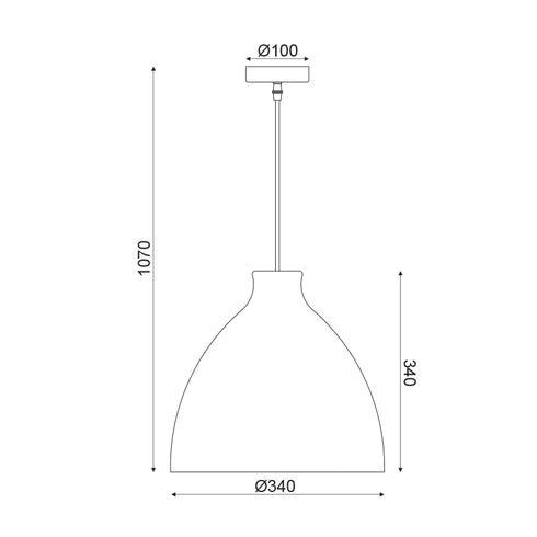 ΚΡΕΜΑΣΤΟ Φ/Σ 1ΧΕ27 ΚΑΛΑΜΙ Φ34ΧΗ107CM OIA ML1013011N