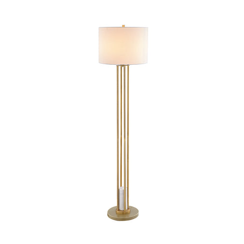FLOOR F/S 1XE27 BELIZE GOLD MET/CO+WHITE LAMP-MARBLE IP20 D40,6XH153CM