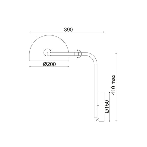 ΕΠΙΤΟΙΧΟ Φ/Σ 1ΧΕ27 ΜΕΤΑΛΛΙΚΟ 25Χ30ΧΗ42CM OCEANUS ML306061W