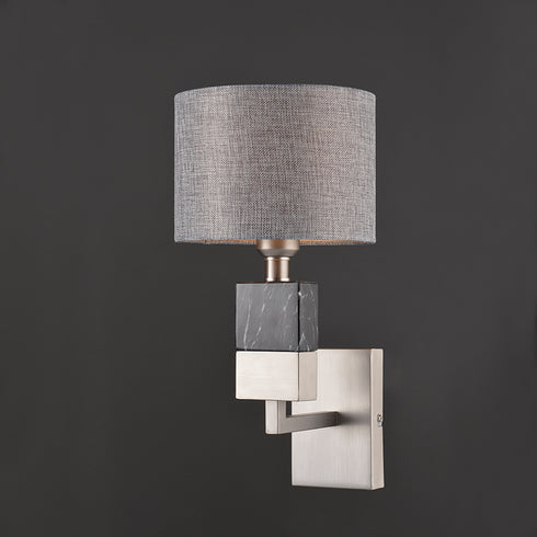 ΕΠΙΤΟΙΧΟ Φ/Σ 1ΧΕ27 ΜΕΤΑΛΛΙΚΟ ΝΙΚΕΛ+ΓΚΡΙ ΑΜΠΑΖΟΥΡ 20Χ25ΧΗ30CM LUXOR ML306411WS