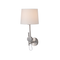 WALLPAPER F / S 1XE27 METAL NICKEL + WHITE LIGHTING 20Χ25ΧΗ30CM MALLORCA