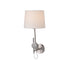 WALLPAPER F / S 1XE27 METAL NICKEL + WHITE LIGHTING 20Χ25ΧΗ30CM MALLORCA
