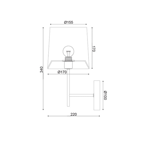 ΕΠΙΤΟΙΧΟ Φ/Σ 1ΧΕ27 ΜΕΤΑΛΛΙΚΟ ΛΕΥΚΟ+ΚΑΛΑΜΙ 17Χ21ΧΗ35CM AGATHA ML307211WW