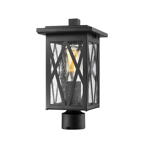 ΜΑΥΡΟ ΦΩΤΙΣΤΙΚΟ ΙΣΤΟΥ NISSA 1XE27 IP44 ΜΕ ΠΛΕΓΜΑ & ΓΥΑΛΙ ΜΕ ΦΥΣΑΛΙΔΕΣ NISSA1PTBK