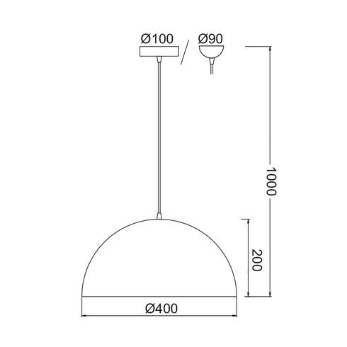 ΚΡΕΜΑΣΤΟ Φ/Σ 1XE27 ΜΕΤΑΛΛΙΚΟ ΛΕΥΚΟ Φ40cm MELINA OD5391MW