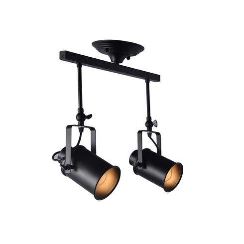 ΟΡΟΦΗΣ Φ/Σ 2ΧΕ27 ΜΕΤΑΛΛΙΚΟ ΜΑΥΡΟ 17X44XH38CM POMPEII OD61012BK