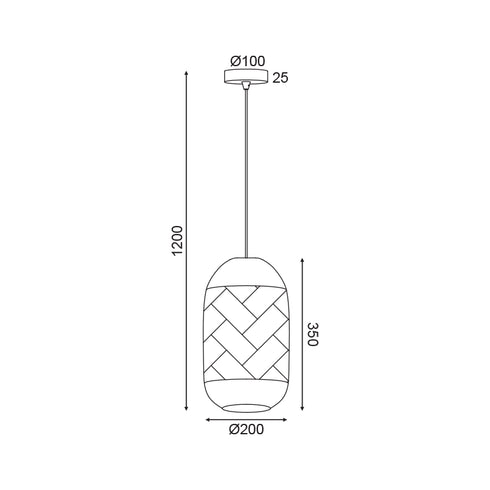 ΚΡΕΜΑΣΤΟ Φ/Σ 1ΧΕ27 RATTAN+ΞΥΛΟ D20XH120CM COCONUT OD761P20RW