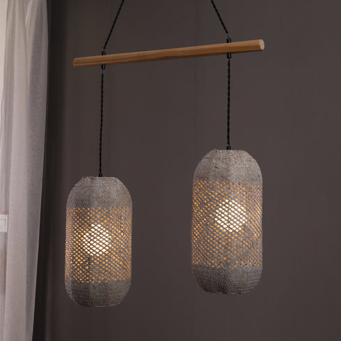 ΚΡΕΜΑΣΤΟ Φ/Σ 2ΧΕ27 RATTAN+ΞΥΛΟ 60X20XH120CM COCONUT OD762P60RW