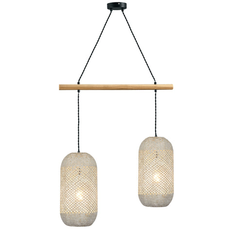 ΚΡΕΜΑΣΤΟ Φ/Σ 2ΧΕ27 RATTAN+ΞΥΛΟ 60X20XH120CM COCONUT OD762P60RW