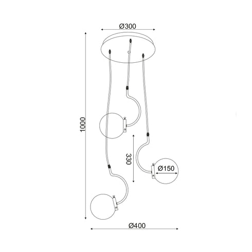 ΚΡΕΜΑΣΤΟ Φ/Σ 3ΧΕ27 ΓΥΑΛΙ+ΜΕΤΑΛΛΟ+MDF Φ35ΧΗ100CM PUEBLOS OD905903P