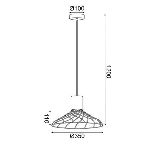 ΚΡΕΜΑΣΤΟ Φ/Σ 1xGU10 TORNADE ΜΑΥΡΟ ΜΕΤ/ΚΟ +ΞΥΛΟ Φ35Χ120CM OD95301PB