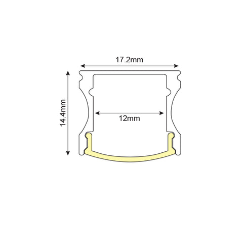 SCAR ΠΡΟΦΙΛ ΑΛΟΥΜΙΝΙΟΥ P113 ΜΕ ΟΠΑΛ PC ΚΑΛΛΥΜΑ 2m/pc P113U