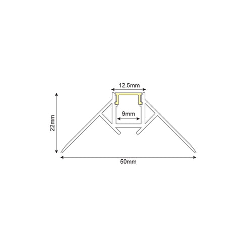 ISLA ALUMINUM PROFILE P122 WITH OPAL PC COVER 2m/pc