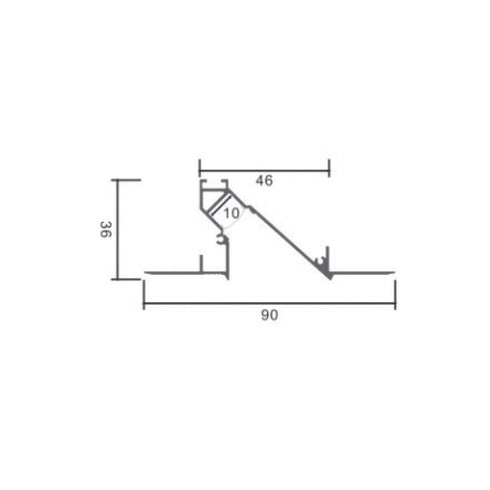 SLID TRIMLESS WHITE ALUMINUM PROFILE WITH OPAL PC DIFFUSER 2m/pc P136U