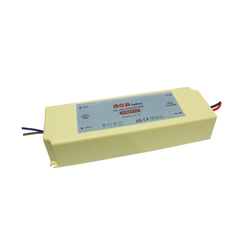 PLASTIC 5YRS CV LED DRIVER 150W 230V AC-12V DC 12.5A IP67 WITH CABLES P150CV125